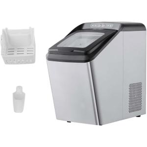 imageVEVOR Nugget Ice Maker Countertop 30lbs24H Pebble Ice Maker Machine 2 Way Refill Self Cleaning Sonic Ice Maker with BasketampampScoop Chewable Nugget Ice Maker for Home Kitchen Office Party RV