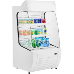 imageVEVOR Open Air Merchandiser 4Tier Shelving Commercial Refrigerator Grab and Go Display Cooler Refrigerator with Air Curtain LED Advertising Light Fits for Restaurants Stores Office 184cuft127 cuft