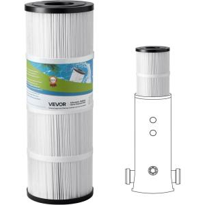 imageVEVOR PLFPCC80 Pool Filter Replaces Pentair CCP320 Pleatco PCC80PAK4 UltralA5 Unicel C7470 R173573 Filbur FC1976 178580 8170081 Clean and Clear Plus 320 L x OD20quotx 7quot 4 x 80 sqftBlack 50 SQFT