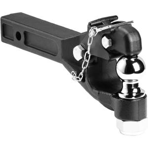 imageVEVOR Pintle Hook 20000 lbs Pintle Hook Hitch for 225inch Hitch Hook Military Receiver Combination 2516inch Hitch Ball Fits 25 to 3inch Lunette Ring 156inch Length Black Powder Coat2in 16000lbs