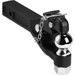 imageVEVOR Pintle Hook 20000 lbs Pintle Hook Hitch for 225inch Hitch Hook Military Receiver Combination 2516inch Hitch Ball Fits 25 to 3inch Lunette Ring 156inch Length Black Powder Coat2516in 20000lbs