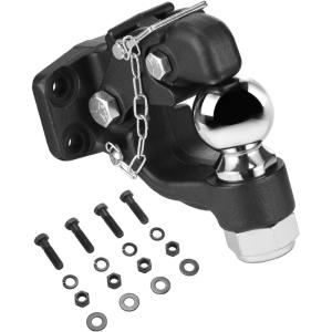 imageVEVOR Pintle Hook 30000 lbs Towing Capacity Trailer Hitches Receiver Hook Fits for 25 to 3inch Lunette Ring with Mounting Kit WearResistant Black Powder Coat Suitable for Various Vehicles2516in 20000lbs