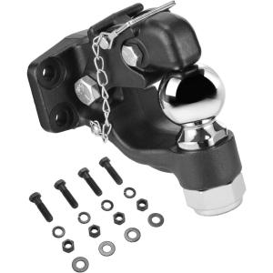 imageVEVOR Pintle Hook 30000 lbs Towing Capacity Trailer Hitches Receiver Hook Fits for 25 to 3inch Lunette Ring with Mounting Kit WearResistant Black Powder Coat Suitable for Various Vehicles2516in 30000lbs