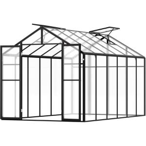 imageVEVOR Polycarbonate Greenhouse 8 x 14 Ft Outdoor Greenhouse with 2 Vent Windows Pavilion Styled Greenhouse with Hinged Door Aluminum Large Walkin Greenhouse Kit for Outside Garden Backyard812 Ft