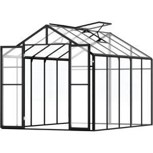 imageVEVOR Polycarbonate Greenhouse 8 x 14 Ft Outdoor Greenhouse with 2 Vent Windows Pavilion Styled Greenhouse with Hinged Door Aluminum Large Walkin Greenhouse Kit for Outside Garden Backyard810 Ft