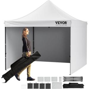 imageVEVOR Pop up Canopy with Removable Sidewalls Enclosed Canopy Tent for Outdoor Events White 10  20ftWhite