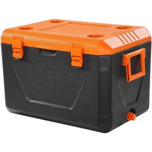 imageVEVOR Portable Cooler Lightweight Rigid Material Insulated Portable Cooler Suitable for Family Picnics and Long Trips63 QT