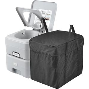 imageVEVOR Portable Toilet for Camping RV Toilet with Carry Bag 53 Gal Waste Tank ampamp 32 Gal Flush Tank PushButton Pressurized Flush Commode Leakproof and Odourless Travel Toilet for Camping Car53 Gal