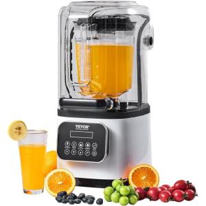 imageVEVOR Professional Blender Commercial Countertop Blenders 68 oz Jar Blender Combo Stainless Steel 3 Functions for Frozen Drinks Shakes Smoothies Peree and Crush Ice BlackWhite