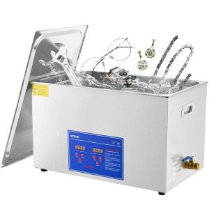 imageVEVOR Professional Ultrasonic Cleaner 10L25 Gal Easy to Use with Digital Timer ampamp Heater Stainless Steel Industrial Machine for Jewelry Dentures Small Parts 110V FCCCERoHS Certified30L