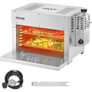 imageVEVOR Propane Steak Grill Portable Propane Steak Cooker 1500F Stainless Steel Barbecue Infrared Grill with 6Tier Adjustable Rack Steak Cooker Machine for BBQ Toast Grill Outdoor Picnic6Tier Propane Grill