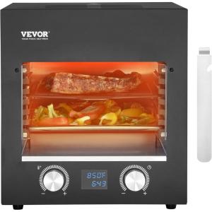 imageVEVOR Propane Steak Grill Portable Propane Steak Cooker 1500F Stainless Steel Barbecue Infrared Grill with 6Tier Adjustable Rack Steak Cooker Machine for BBQ Toast Grill Outdoor Picnic6Tier Electronic Grill