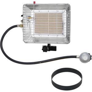 imageVEVOR Propane Tank Top Heater 30000 BTU Rapid Heating 180Degree Infrared Radiant Tank Top Gas Heater 3 Heat Settings for Ice FishingHuntingOutdoor Work Single Burner SquareSquare  15000BTU