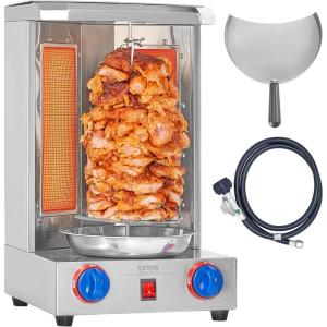 imageVEVOR Shawarma Grill Machine 5 Strings of Barbecue Capacity Chicken Shawarma Cooker Machine Gas ampamp Electric Broiler Gyro Rotisserie Oven Doner Kebab Machine for Home Restaurant Kitchen PartiesGas