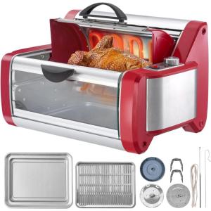 imageVEVOR Shawarma Grill Machine 5 Strings of Barbecue Capacity Chicken Shawarma Cooker Machine Gas ampamp Electric Broiler Gyro Rotisserie Oven Doner Kebab Machine for Home Restaurant Kitchen Parties125 L