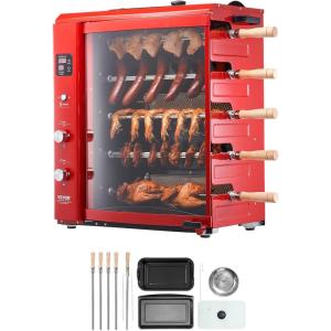 imageVEVOR Shawarma Grill Machine 5 Strings of Barbecue Capacity Chicken Shawarma Cooker Machine Gas ampamp Electric Broiler Gyro Rotisserie Oven Doner Kebab Machine for Home Restaurant Kitchen Parties5 Rods