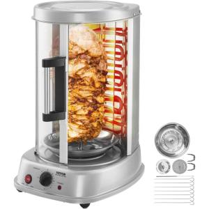 imageVEVOR Shawarma Grill Machine 5 Strings of Barbecue Capacity Chicken Shawarma Cooker Machine Gas ampamp Electric Broiler Gyro Rotisserie Oven Doner Kebab Machine for Home Restaurant Kitchen PartiesElectric 115L