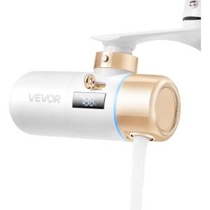 imageVEVOR Skincare Water Filter Faucet Mount Water Filters with MicroNano Bubble for Skin Sink Tap Purifier Removes Chlorine with 1 Filter for Kitchen and Bathroom Faucets White  Gold