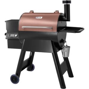 imageVEVOR Smoker Grill Portable Wood Pellet Grill with Cart 8 IN 1 BBQ Grill with PID Temperature Control for Outdoor Cooking Barbecue Camping Picnic 730 sq Patio and Backyard Black575 sqin