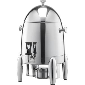 imageVEVOR Stainless Steel Beverage Dispenser 27 Gallon Drink Dispenser with Alcohol Burner Hot ampamp Cold Drink Dispensers for Coffee Tea Hot Water with Spigot Ice Tube for Restaurants Hotels Parties27 Gal