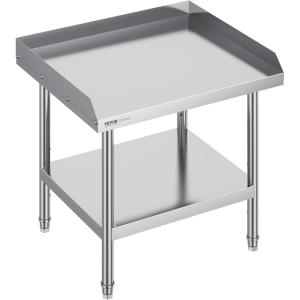 imageVEVOR Stainless Steel Equipment Grill Stand 60 x 30 x 24 Inches Stainless Table Grilling Stand Table with Undershelf Equipment Standing Grill Desk for Hotel Home Restaurant Kitchen242824 Inch
