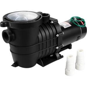 imageVEVOR Swimming Pool Pump 15HP 115V 1100W Single Speed Pumps for Above Ground Powerful Pool Pumps with Strainer Filter Basket 5280 GPH Max Flow Certification of ETL for SecurityDual Voltage