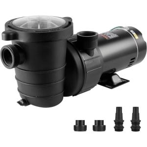 imageVEVOR Swimming Pool Pump 15HP 115V 1100W Single Speed Pumps for Above Ground Powerful Pool Pumps with Strainer Filter Basket 5280 GPH Max Flow Certification of ETL for SecuritySingle Speed