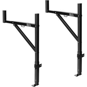 imageVEVOR Truck Rack 1934inch Extendable Truck Ladder Rack 386quot436quot Adjustable Height 250 lbs Capacity Steel Ladder Rack for Truck Heavy Duty Truck Bed Rack for Kayak Surfboard Lumber LadderLadder Rack