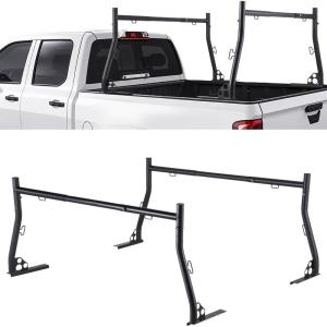 imageVEVOR Truck Rack 1934inch Extendable Truck Ladder Rack 386quot436quot Adjustable Height 250 lbs Capacity Steel Ladder Rack for Truck Heavy Duty Truck Bed Rack for Kayak Surfboard Lumber LadderDrilling