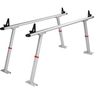 imageVEVOR Truck Rack 800 lbs Capacity 71quotx32quot Aluminum Ladder Rack for Truck with 8 NonDrilling CClamps Heavy Duty Truck Bed Rack TwoBar Set for Kayak Surfboard Lumber LadderHeight Adjustable