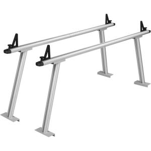 imageVEVOR Truck Rack 800 lbs Capacity 71quotx32quot Aluminum Ladder Rack for Truck with 8 NonDrilling CClamps Heavy Duty Truck Bed Rack TwoBar Set for Kayak Surfboard Lumber LadderFixed