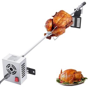 imageVEVOR Universal Grill Rotisserie Kit for Grills Electric BBQ Grill with 110V 9W Motor Stainless Steel Automatic Grilling Kit Heavy Duty 32quot39quot Hexagon Spit Rod 26 lbs Capacity Grill AttachmentStraight