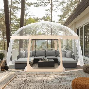 imageVEVOR Upgraded Pop up Bubble Dome for 810 People  Simple Assembly  12x12ft Clear Tent Shelter Weatherproof for Soccer Football Softball Events and ParadesTransparent 15ft Bubble Tent for 1215 Person