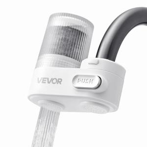 imageVEVOR Water Filter for Sink Faucet Faucet Mount Water Filtration 5Stages Filter Reduce 97 Lead 95 Chlorine Rust Skincare Tap Water Purifier for Kitchen Bathroom1 Filter GreyWhite