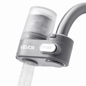 imageVEVOR Water Filter for Sink Faucet Faucet Mount Water Filtration 5Stages Filter Reduce 97 Lead 95 Chlorine Rust Skincare Tap Water Purifier for Kitchen Bathroom1 Filter GreyGrey