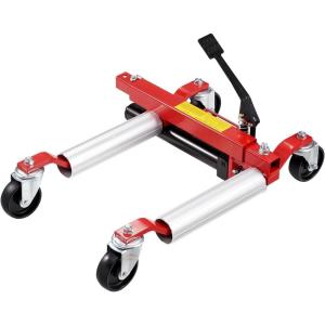 imageVEVOR Wheel Dolly  Max Capacity 1500 Lbs Car Jack Dolly Lifter with 360 Rotatable Wheels Heavy Duty Vehicle Positioning Hydraulic Tire Jack for Vehicle Repair and Moving