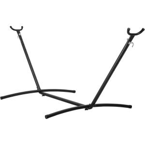 imageVEVOR Wooden Hammock Stand 475 lbs Capacity Universal 2 Person Hammock Frame Fits 913 ft Hammocks Larch Wood Arc Adjustable Stand for Hammock with Chain and Carabiner for Outdoor and IndoorPortable