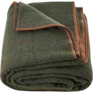 imageVEVOR Wool Camping Blanket Large Warm Stadium Blanket Flame Retardant Great for Outdoors Picnics Hiking Sports Events Travel Car ampamp Bushcraft Survival Kits 64quot x 88quot Striped Throw BlanketArmy Green