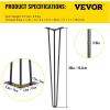 imageHappybuy Hairpin Table Legs 24quot Black Set of 4 Desk Legs 880lbs Load Capacity Each 220lbs Hairpin Desk Legs 3 Rods for Bench Desk Dining End Table Chairs Carbon Steel DIY Heavy Duty Furniture Legs30 Inch