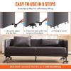 imageVEVOR 1200 lbs Furniture Dolly Heavy Duty Furniture Movers with 5X 360 Wheels 53 Inch Carbon Steel Panel Includes Lifter Jacks Furniture Lift Slider Tool Set for Appliances Sofa Piano Fridge4 Pack 64x69