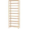imageVEVOR 4Tier Bamboo Ladder Shelf Trapezoid Open Bookcase Display Storage Rack Organizer Freestanding Flower Plant Stand Ladder Bookshelf Ideal for Bathroom Bedroom Office Study Natural6Tier