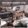 imageVEVOR 4in1 Lift Top Coffee Table with USBPower OutletLED Light MultiFunction Convertible Coffee Table with Storage and Hidden Compartment Converts to Dining Table for Living Room Home OfficeBrown