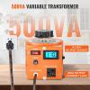 imageVEVOR Auto Variable Voltage Transformer 500VA 384 Amp 110V Input 0130V Output AC Voltage Regulator with LCD Display 4 Extra Fuses Thermal Control Switch for Home Industrial OfficeLCD Display