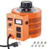 imageVEVOR Auto Variable Voltage Transformer 500VA 384 Amp 110V Input 0130V Output AC Voltage Regulator with LCD Display 4 Extra Fuses Thermal Control Switch for Home Industrial OfficePointer Dials