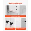 imageVEVOR Bathroom Floor Cabinet 4Tier Wooden Storage Organizer with 2 Doors 2 Drawers and Adjustable Shelf Modern Home Furniture Freestanding Cupboard for KitchenLiving RoomEntryway Use White2 Doors  4 Drawers