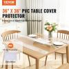 imageVEVOR Clear Table Cover Protector 48 inch1230 mm Round Table Cover 15 mm Thick PVC Plastic Tablecloth Waterproof Desktop Protector for Writing Desk Coffee Table Dining Room Table36 x 36 Square