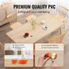 imageVEVOR Clear Table Cover Protector 48 inch1230 mm Round Table Cover 15 mm Thick PVC Plastic Tablecloth Waterproof Desktop Protector for Writing Desk Coffee Table Dining Room Table48 x 24 Rectangular