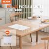 imageVEVOR Clear Table Cover Protector 48 inch1230 mm Round Table Cover 15 mm Thick PVC Plastic Tablecloth Waterproof Desktop Protector for Writing Desk Coffee Table Dining Room Table32 x 16 Rectangular
