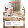 imageVEVOR Clear Table Cover Protector 48 inch1230 mm Round Table Cover 15 mm Thick PVC Plastic Tablecloth Waterproof Desktop Protector for Writing Desk Coffee Table Dining Room Table72 x 36 Rectangular