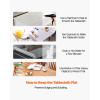 imageVEVOR Clear Table Cover Protector 48 inch1230 mm Round Table Cover 15 mm Thick PVC Plastic Tablecloth Waterproof Desktop Protector for Writing Desk Coffee Table Dining Room Table80 x 42 Rectangular